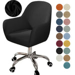 chaise moderne couverture tissu carreaux beige clair protection polyester elasthanne
