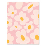 affiches toile moderne minimaliste coeurs fleurs rose bleu violet blanc