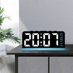 horloge numérique LED moderne multi couleurs ambiancé réglable sans marque