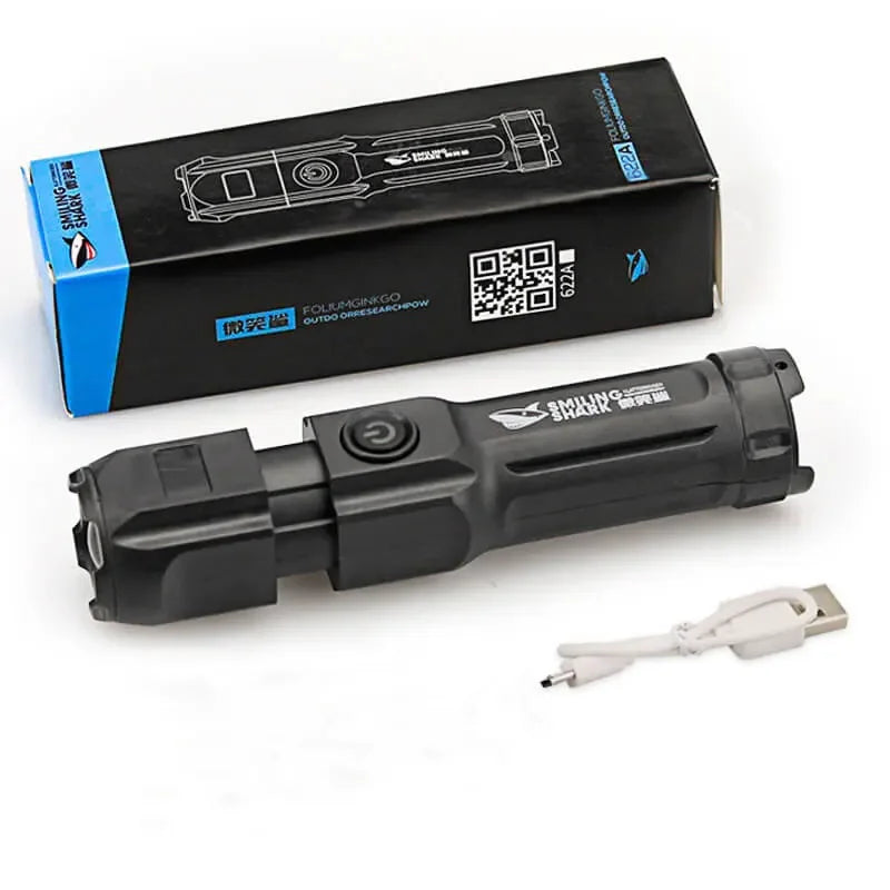 lampe torche rechargeable led puissante 5w 350 lumens réglable 200 500mètres moderne