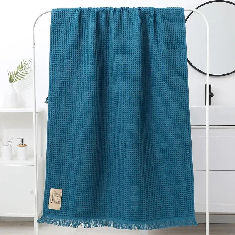 serviette bain coton géométrique rapide moderne multicolore grande taille bleu marine gris rose vert