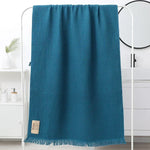serviette bain coton géométrique rapide moderne multicolore grande taille bleu marine gris rose vert