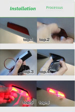 feu arrière voiture rouge adhésif led batterie aaa papier gommé autocollant réfléchissant moderne transparent