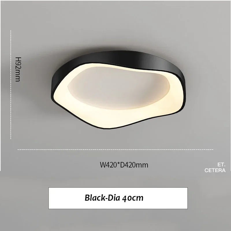 lampe moderne ondulé blanc gris noir led 40cm 50cm contemporaine
