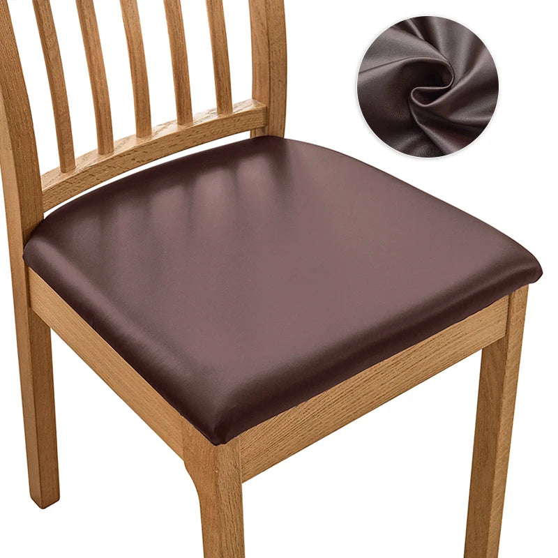 housse siège chaise moderne simili cuir texturé noir blanc beige orange bleu marron gris