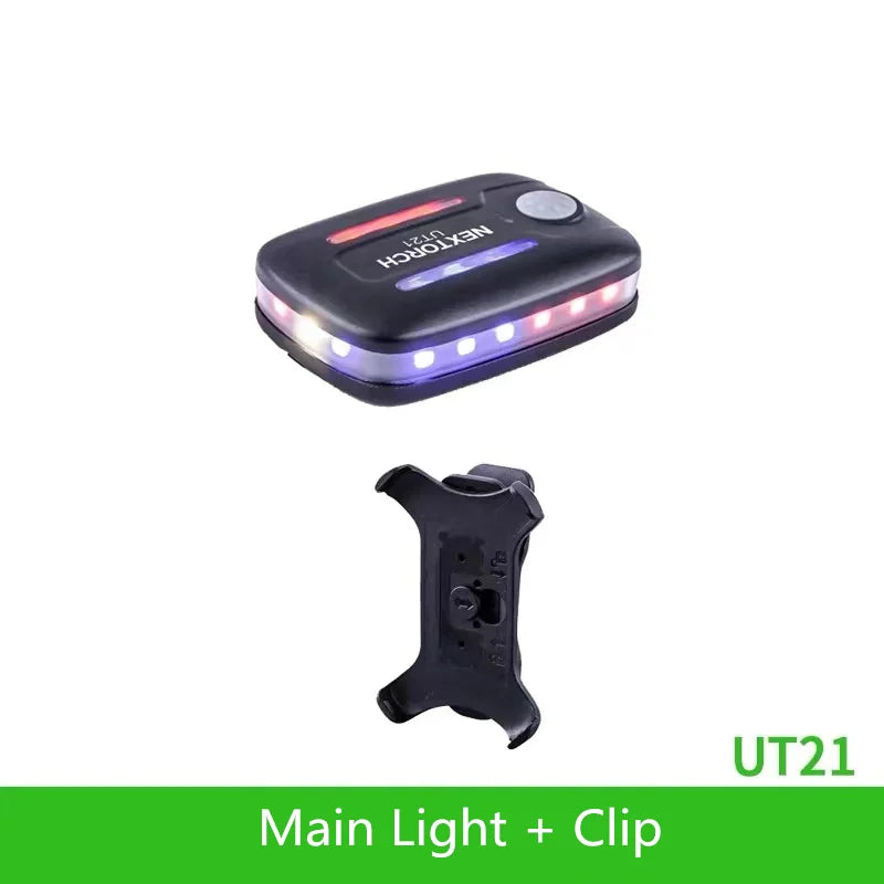 torche lampe noire led rechargeable sensor clips moderne compact usb