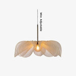 lampe suspendue tissu beige clair texture organique moderne câble noir suspension