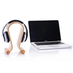 support casque audio bois naturel marron clair moderne minimaliste decoration