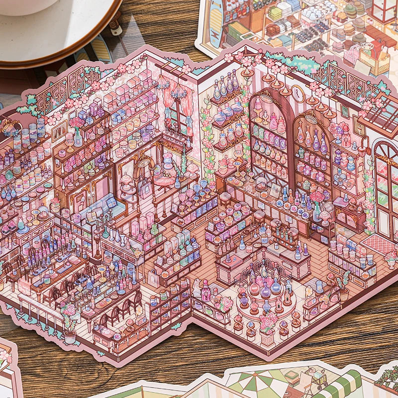 puzzle multicolore illustration magasin détaillée adhésif pièces puzzle boîte puzzle pince puzzle enfants jouet