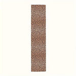 nappe polyester léopard beige marron foncée décoration intérieure table anniversaire assiettes verres couverts bol
