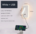 applique murale led noir orientable usb ambiance chambre étude entrée moderne minimaliste