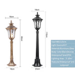 lampe jardin extérieure led noir bronze transparent classique vintage 80 110cm