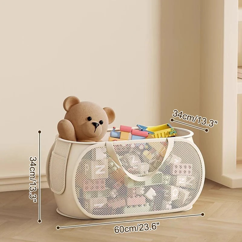 sac rangement bébé jouets boîte aérée crème moderne grande capacité