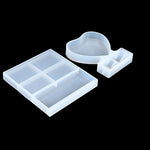moules résine époxy silicone blanc modernes clips diy déco savon gâteau photo
