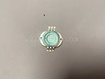 lampe led rgbw 30w argentée bleu clair grille points circulaire fixe