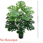décoration intérieure plante artificielle feuilles monstera vertes grandes modernes 52cm 20pouces