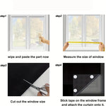 rideau occultant noir adhésif fenêtre opaque minimaliste facile maison