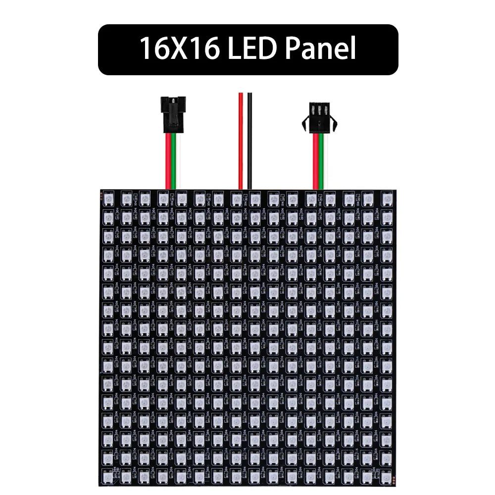 matrice led 8x8 16x16 8x32 multicolore ws2812 rgb flexible moderne grille points lumineux