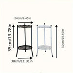 support plante métal noir blanc grille ajourée moderne pieds solides pots tiered shelf