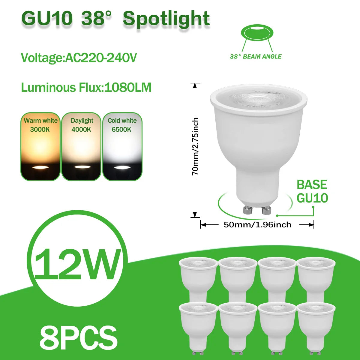 lot ampoules led spot gu11 gu4 blanc éclairage intérieur moderne maison