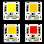 ampoule led cob 50w ac 220v blanc jaune rouge extérieure spotlight technologie circuits imprimés