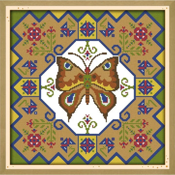 kit broderie papillon multicolore fruits artisanal coton broderie diy instructions échantillons motifs pastorale