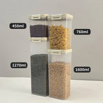 boîtes rangement transparentes modernes hermétiques qualité alimentaire poignées couvercle beige