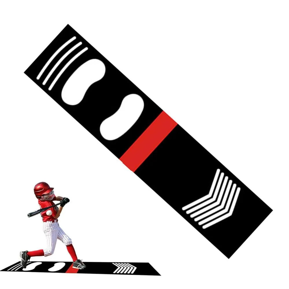 tapis entraînement baseball enfants rouge vert noir lignes repère antidérapant portable chevron ovales