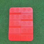 tapis sol pliable rouge bleu moderne ronds imprimés salle bain enfants famille