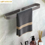 porte serviettes mural blanc noir gris aluminium moderne lisse autonome simple fixations