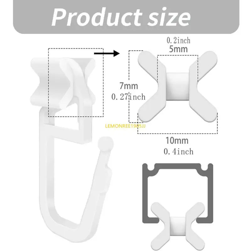 rideaux clips adhésifs blancs coton modernes facile 50 pièces lisses opaques