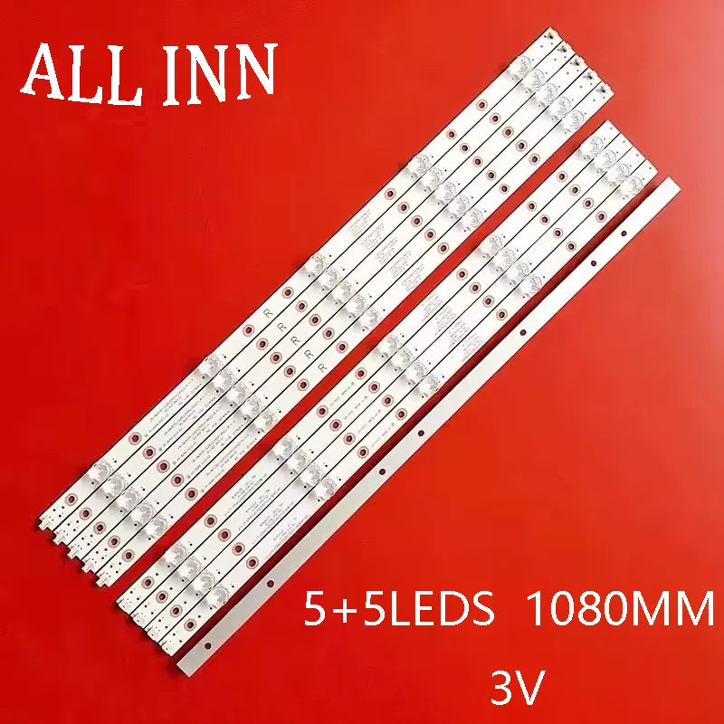 bande led 1080mm 55leds 3v rondelles noires blanches moderne blanc