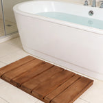 tapis bain antidérapant bois marron lignes horizontales moderne secoueur rapide