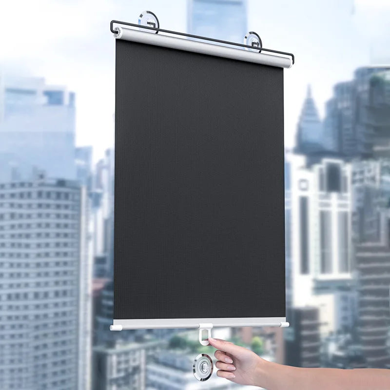 store enroulement noir opacité totale moderne clips magnétiques barre fixation 40x125cm 40x60cm 45x125cm 50x125cm