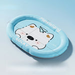tapis rafraîchissant coussin animal vert clair bleu clair gradient moderne nylon handwash