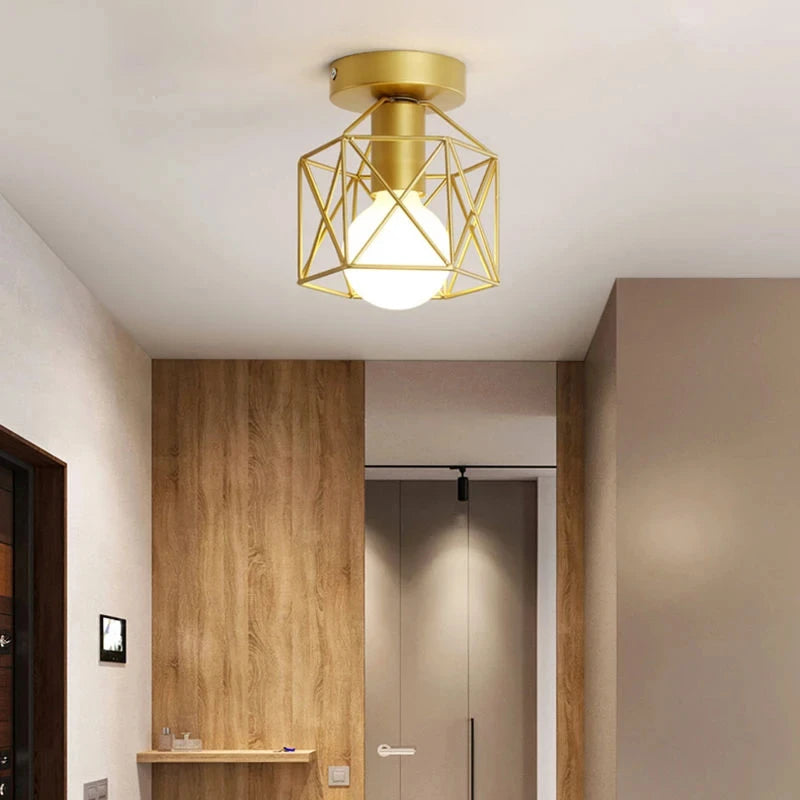 lampe moderne or noir structure métal encastrée e27 minimalisteintérieur chambre salon
