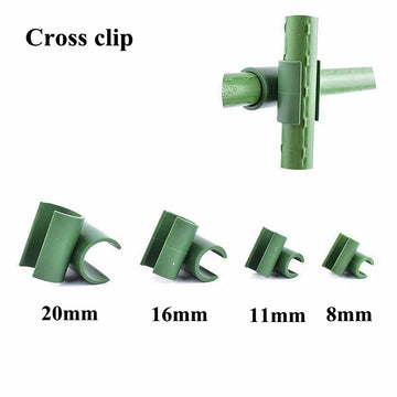 Supports plante clip vert olive moderne rayures fines clips tiges 11mm 16mm 20mm 8mm