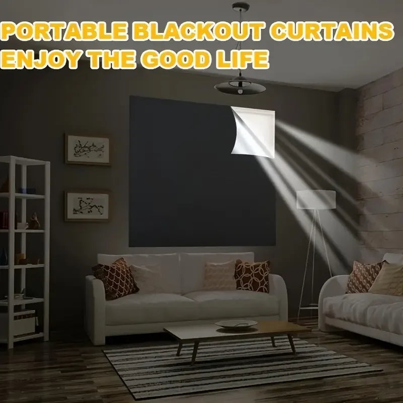 rideau occultant noir moderne adhésif oxford cloth opaque protection uv 145x100cm nettoyage ciseauxmètre