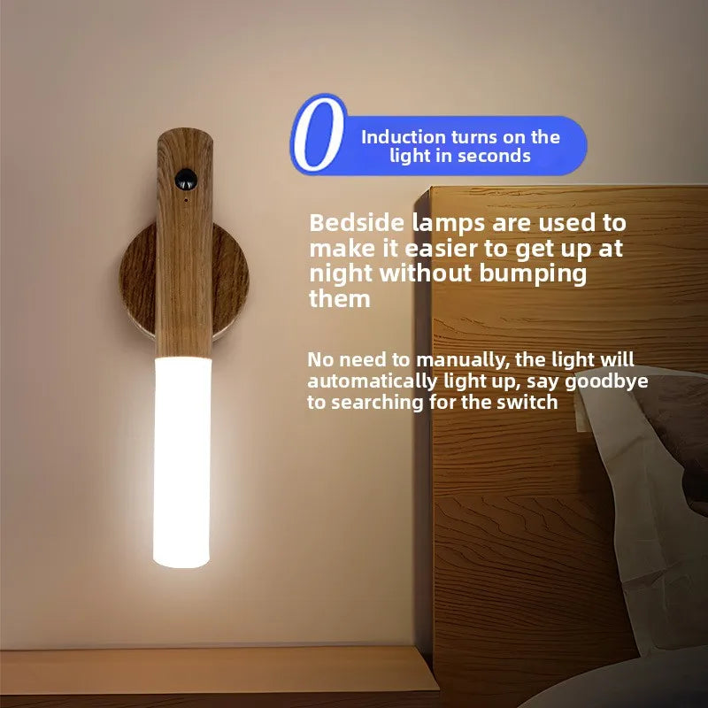 lampe chevet bois moderne minimaliste interrupteur tactile recharge usb led blanc