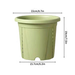 pots racines plastique moderne vertclair beige bleufoncé rayures grille drainage support hydroponie plantes