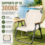chaise pliable moderne portable beige tissu oxford camping pique nique plage pêche ultra légère