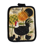 protège sous verre multicolore rustique poignées tissu motif cuisine animal fleur textes opaques rectangle
