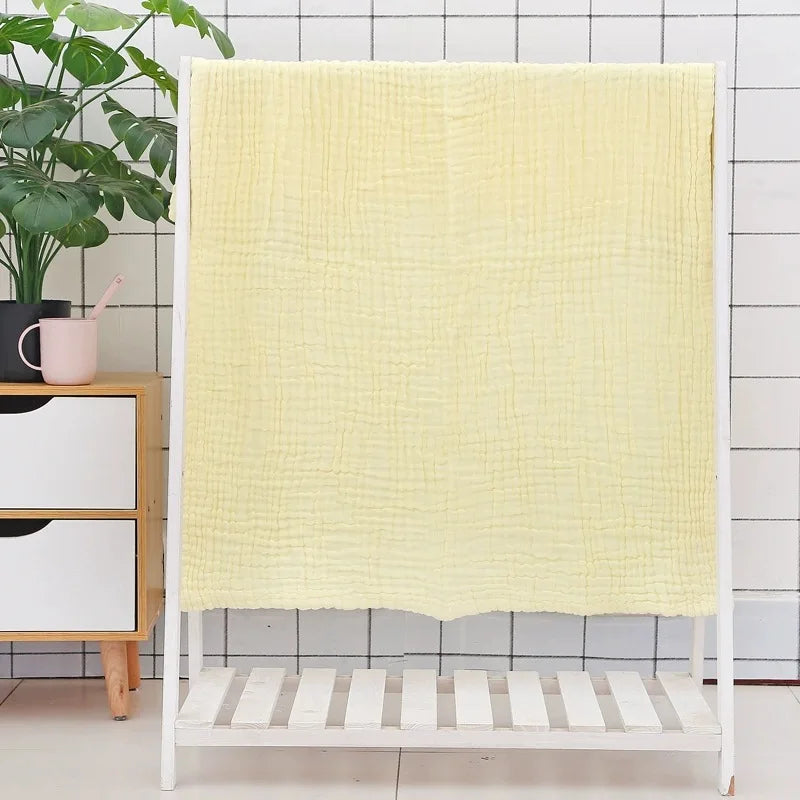 couverture bébé gaze plissée vert pastel douce 12 mois blanc bleu clair