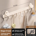 porte serviettes mural acier inoxydable ventouse beige gris moderne minimaliste crochets
