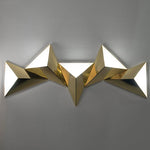 applique murale contemporaine dorée triangles géométriques éclairage quotidien fixée mur 249 2000 lumens led