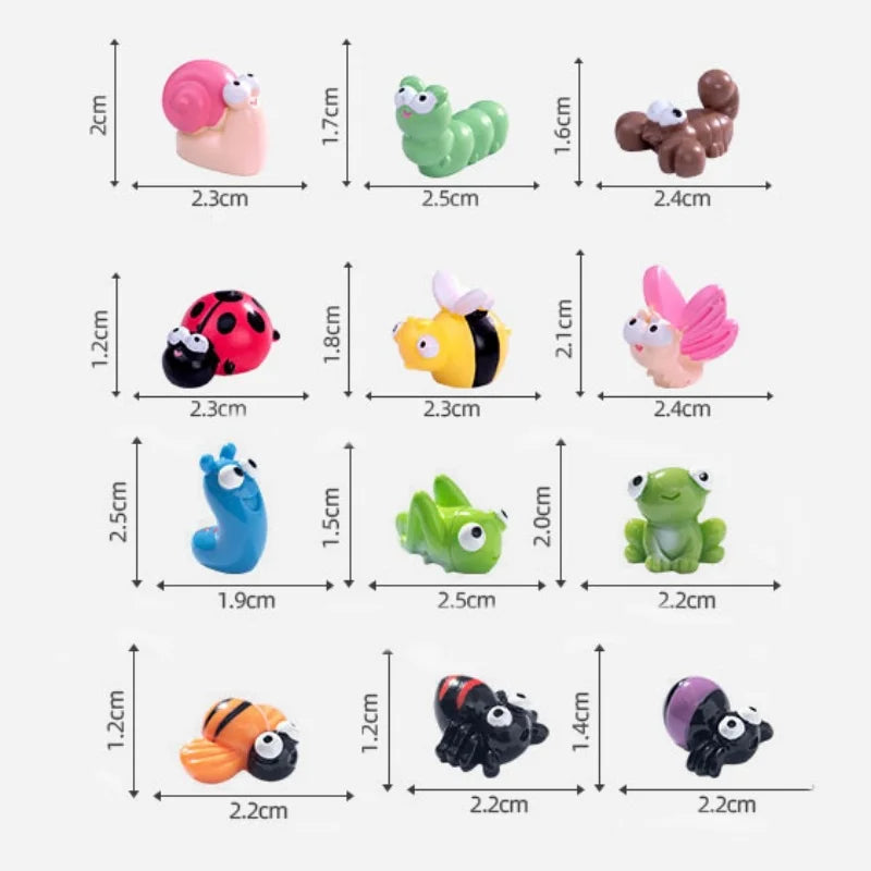 figurines animaux résine escargot coccinelle ver abeille papillon simple cartoon micropaysage décoration jardin ornementalité
