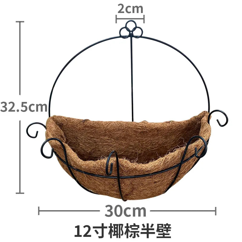 pots fleurs suspendus coir noir marron chaînes métalliques moderne minimaliste jardinintérieur