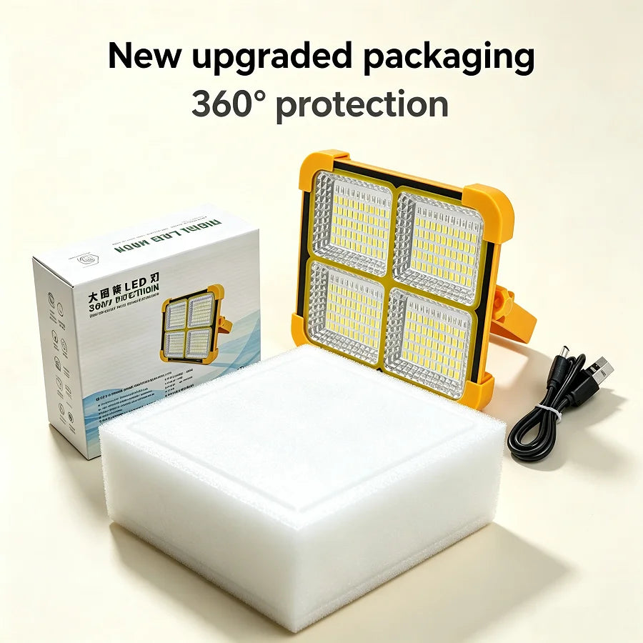 lampe camping rechargeable led orange moderne aimants crochets éclairage nuit camping equipment portable