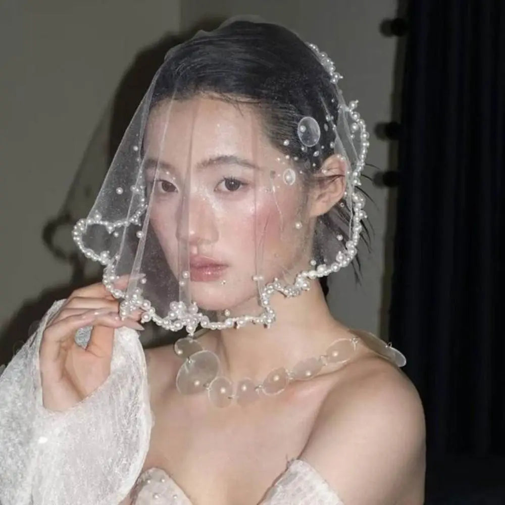 voile mariée blanc dentelle élégant transparent chaînes accessoire mariage classique fixations