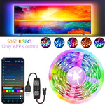 ruban led multicolore rayures horizontales adhésif controle application mobile led 5050 ws2812bRGBO